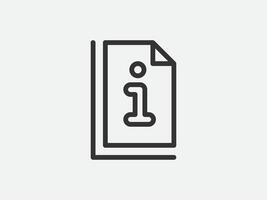 Guide icon , user manual. Service information document, instruction. vector