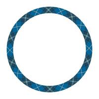 Circle borders and frames . Round border pattern geometric vintage frame design. Scottish tartan plaid fabric texture. Template for gift card, collage, scrapbook or photo album and portrait. vector