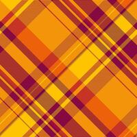 Shop background textile seamless, cloth tartan texture. Occupation pattern plaid fabric check in golden poppy and bright colors. vector