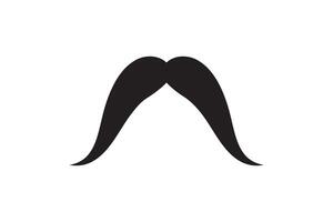 Moustache icon. Black retro style mustache. Shave barber vintage man face vector