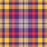 Close-up fabric background pattern, hunter textile check seamless. Sketch tartan texture plaid in violet and amber colors. vector