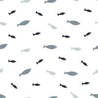 Fishes simple seamless pattern. background on a marine theme fabric print. vector