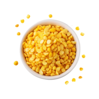 Top view of Moong Dal on transparent background png