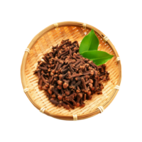 Top view of clove on transparent background png