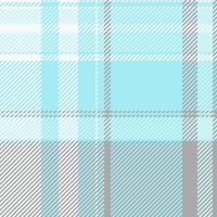 Grand textile check texture, stripped background fabric pattern. Apartment seamless plaid tartan in cyan and dark gray colors. vector