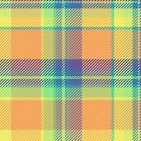 Quilt seamless texture pattern, hippy fabric tartan plaid. Arabic check textile background in orange and yellow colors. vector
