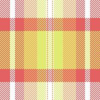 Picture tartan seamless , love check fabric texture. Skirt plaid pattern textile background in red and white colors. vector