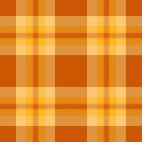 Coloured tartan texture, bedroom background textile fabric. Carnival seamless plaid pattern check in amber and orange colors. vector