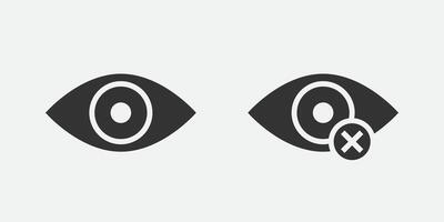 Show password icon, eye symbol. vision hide from watch icon. Secret view web design element. vector