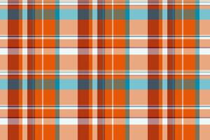 Fall seamless background , carnival textile plaid tartan. Editable texture check pattern fabric in orange and pastel colors. vector