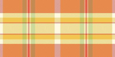 Amazing plaid seamless textile, greeting card check fabric tartan. Neat background texture pattern in amber and red colors. vector