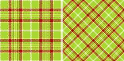 Seamless fabric of tartan textile pattern with a plaid texture check background. Set in christmas colors for fashion clothes for mature ladies. vector