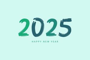 Happy New Year 2025 typography template calendar cover. design for poster, banner, greeting card and invitation. vector