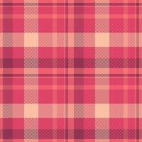 Post check plaid seamless, individuality pattern texture . Trim fabric background tartan textile in red and orange colors. vector