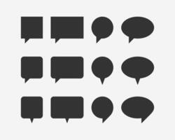 Set talk bubbles speech . Blank empty bubble icon design elements. Chat on line symbol template. Collection dialogue balloon stickers silhouette. vector
