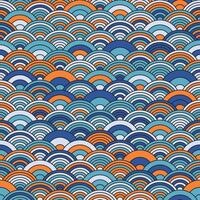 Chinese cloud or river seamless pattern . Traditional Asian background witrh abstract design. vector