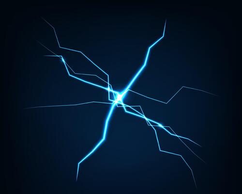 Abstract background electric light. Spark flash effect. Bright curved line. Neon glowing curves.