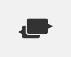 Chat icon design element. Talk bubble speech sign. Dialogue balloon. vector