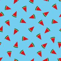 Sweet watermelon slices seamless pattern. vacation background for printing onto fabric or paper. vector