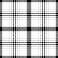 December fabric check seamless, living room plaid tartan texture. Material pattern background textile in black and white colors. vector