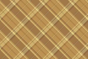 Short pattern texture fabric, stroke check textile seamless. Sketch background plaid tartan in amber and orange colors. vector