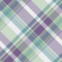 Manufacture check plaid textile, ornate texture background tartan. Festive fabric seamless pattern in white and violet colors. vector