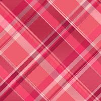 Cool fabric tartan textile, gentle texture check background. Teen seamless pattern plaid in red and light colors. vector