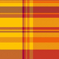Household background textile texture, blanket plaid fabric. Pyjamas seamless tartan pattern check in bright and golden poppy colors. vector