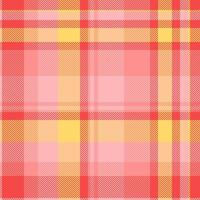 Softness pattern textile seamless, basic plaid check. Discount background fabric texture tartan in light and pretty red colors. vector