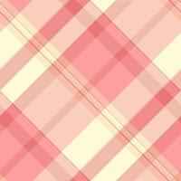 Warp pattern seamless plaid, poncho fabric check textile. Beautiful tartan background texture in red and light goldenrod yellow colors. vector