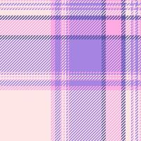 Sparse pattern texture textile, rest tartan plaid check. Winter seamless background fabric in misty rose and violet colors. vector