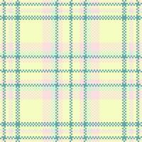 Perfect plaid background check, structure texture pattern . Quiet tartan textile fabric seamless in light and teal colors. vector