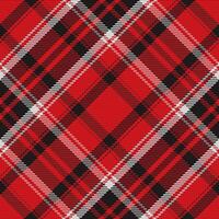 Tartan plaid pattern in red. Print fabric texture seamless. Check background. vector