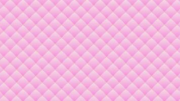 Upholstery quilted background animation. Pink leather texture sofa backdrop. 4K seamless loop animation video