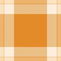 Warm texture pattern background, stitched textile tartan . Creative plaid seamless fabric check in orange and antique white colors. vector