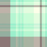Pillow check fabric, 50s textile pattern tartan. Customized background plaid seamless texture in light and mint colors. vector