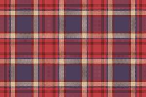 Plaid background, check seamless pattern in red. fabric texture for textile print, wrapping paper, gift card or wallpaper. vector