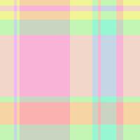 Ragged textile tartan texture, skill background check. Household fabric pattern seamless plaid in light and lime colors. vector