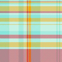Apparel textile seamless tartan, graphical pattern plaid check. Creative texture background fabric in light and teal colors. vector