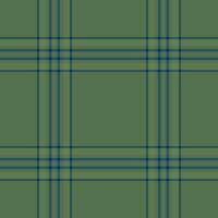 Tree pattern seamless fabric, rural texture textile check. 70s plaid background tartan in green and dark slate gray colors. vector