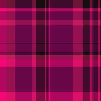 Relief pattern tartan, small plaid fabric texture. Scarf background check textile seamless in pink and dark colors. vector