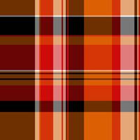 Horizon fabric tartan texture, self pattern plaid background. Commercial check textile seamless in red and orange colors. vector