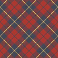 Red blue tartan fabric texture seamless pattern. illustration. vector