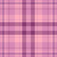 Elegant fabric tartan background, yuletide plaid pattern seamless. 1950s check texture textile in pink and red colors. vector