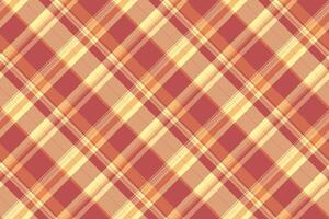 Hippy fabric check seamless, mature background tartan plaid. Checkered texture pattern textile in orange and red colors. vector