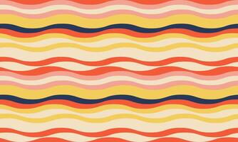 Abstract background with wavy stripes in vibrant colors, creating a rippled, liquid effect. Smooth curves and textured lines add elegance, vitality, and creativity. Ideal for wallpaper or textile. vector