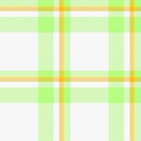 Silky tartan textile , room plaid pattern background. Rich fabric texture check seamless in white and green colors. vector