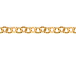 Golden chain seamless texture. Realistic gold chains link isolated on white background. Jewelry chainlet three dimensional design element. vector
