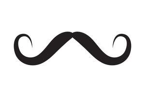 Moustache icon. Black retro style mustache. Shave barber vintage man face vector