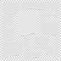 Torn edges paper set. illustration. vector